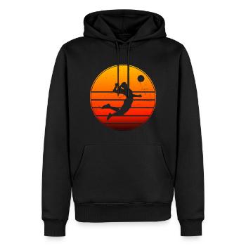 Volleyball Damen Volleyballer Volleyballspieler - Männer Premium Bio Hoodie - Schwarz - Vorne - Nico (187cm)