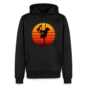 Skateboarders Femmes Patinage Hommes Skateboard - Sweat à capuche Premium bio Homme - noir - Devant - Nico (187cm)