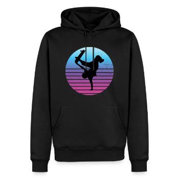 Patinage Skater Skateboarder Femmes Skateboard - Sweat à capuche Premium bio Homme - noir - Devant - Nico (187cm)