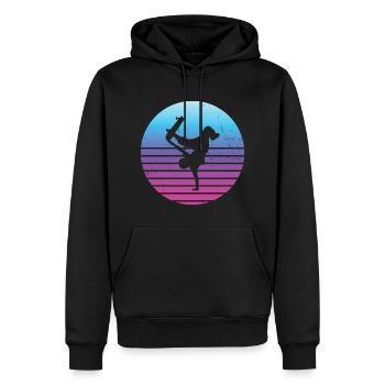 Patinage Homme Skateboard Femmes Skateboarder - Sweat à capuche Premium bio Homme - noir - Devant - Nico (187cm)