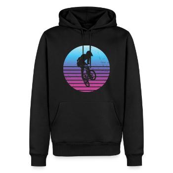 BMX garçons BMX cyclisme femmes vélo BMX vélo - Sweat à capuche Premium bio Homme - noir - Devant - Nico (187cm)