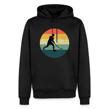 Innebandy Homme Floorball Floorball Floorball Spie - Sweat à capuche Premium bio Homme - noir - Devant - Nico (187cm)