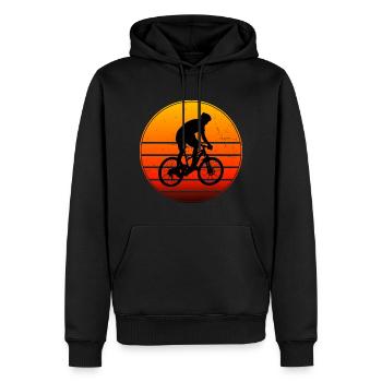Cyclisme VTT Homme Cycliste Vélo de montagne pour femme - Sweat à capuche Premium bio Homme - noir - Devant - Nico (187cm)