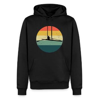 Rameurs hommes Aviron Femmes Aviron - Sweat à capuche Premium bio Homme - noir - Devant - Nico (187cm)