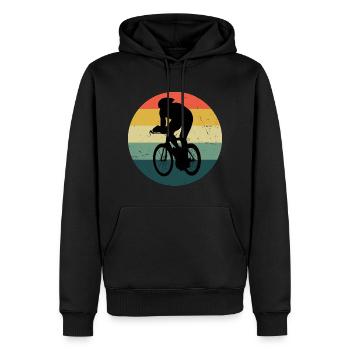 Rennradfahren Rennradfahrer Herren Road Bike - Männer Premium Bio Hoodie - Schwarz - Vorne - Nico (187cm)