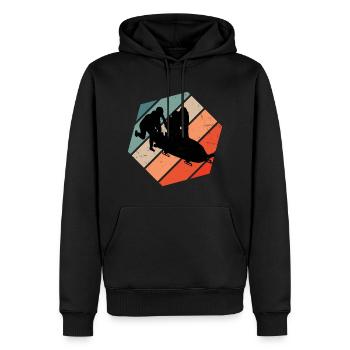 Bobsport Bob Damen Zweierbob Herren Bob fahren - Männer Premium Bio Hoodie - Schwarz - Vorne - Nico (187cm)