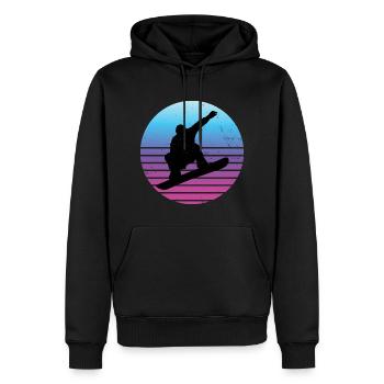 Snowboarder Herren Wintersport Snowboard Snowboard - Männer Premium Bio Hoodie - Schwarz - Vorne - Nico (187cm)
