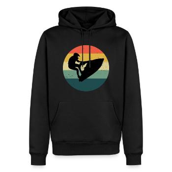 Jet Ski Men's Jetskiing Women Jetski - Men’s Premium Organic Hoodie - black - Front - Nico (187cm)