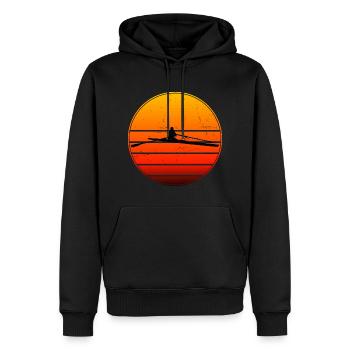 Aviron Rameur Hommes Aviron Femmes - Sweat à capuche Premium bio Homme - noir - Devant - Nico (187cm)