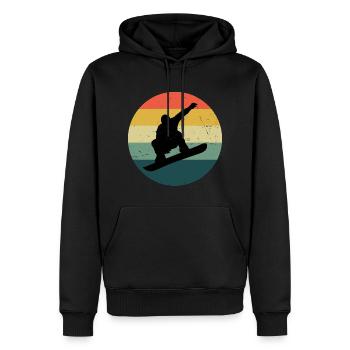Snowboard Hommes Snowboarder Snowboarder Femmes - Sweat à capuche Premium bio Homme - noir - Devant - Nico (187cm)