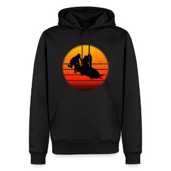 Herren Bobsport Bob Zweierbob Bob fahren Damen - Männer Premium Bio Hoodie - Schwarz - Vorne - Nico (187cm)