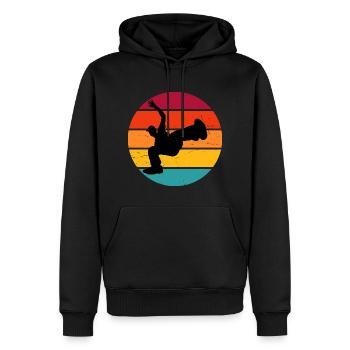 Bgirl Bboy Homme Hip Hop Breakdance Hiphop - Sweat à capuche Premium bio Homme - noir - Devant - Nico (187cm)