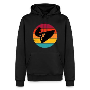 Jet Ski Femmes Hommes Jetski Sports nautiques Jetski f - Sweat à capuche Premium bio Homme - noir - Devant - Nico (187cm)