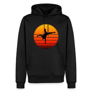 Hiphop Hip Hop Bboy Damen Bgirl Break Dance - Männer Premium Bio Hoodie - Schwarz - Vorne - Nico (187cm)