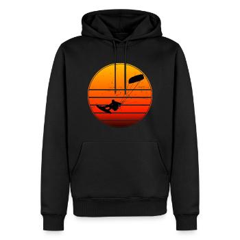 Kitesurf Kite Men Kitesurfer Women Kiting - Men’s Premium Organic Hoodie - black - Front - Nico (187cm)