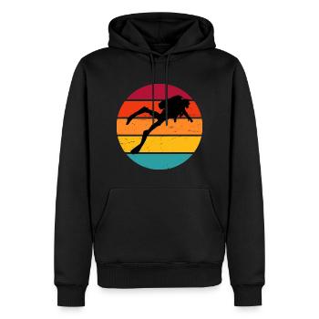 Plongée sous-marine Plongée sous-marine Taucher Tauchen - Sweat à capuche Premium bio Homme - noir - Devant - Nico (187cm)