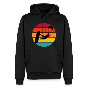Kitesurf Hommes Kitesurfeurs Kitesurfeurs - Sweat à capuche Premium bio Homme - noir - Devant - Nico (187cm)
