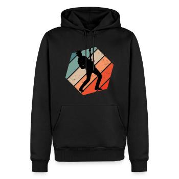 Guitare Hommes Femmes Guitare classique - Sweat à capuche Premium bio Homme - noir - Devant - Nico (187cm)