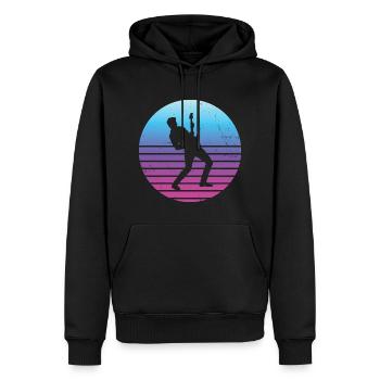 guitare électronique guitare classique guitare - Sweat à capuche Premium bio Homme - noir - Devant - Nico (187cm)