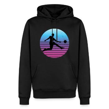 Football Hommes Match de football Football Football Spi - Sweat à capuche Premium bio Homme - noir - Devant - Nico (187cm)