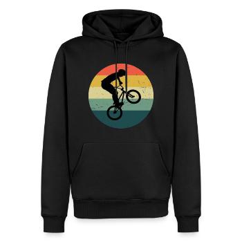 BMX Garçons BMX Vélo BMX Hommes Vélo Cyclisme - Sweat à capuche Premium bio Homme - noir - Devant - Nico (187cm)