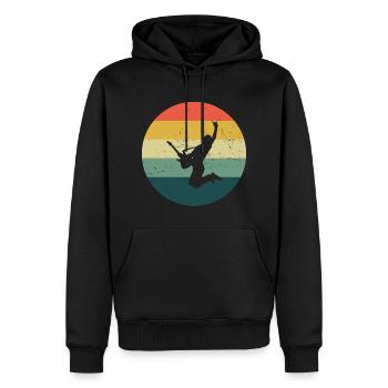 Femmes Hommes Guitare classique guitare acoustique gi - Sweat à capuche Premium bio Homme - noir - Devant - Nico (187cm)