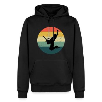 Guitar Guitar Player Guitar Electric Guitar - Men’s Premium Organic Hoodie - black - Front - Nico (187cm)