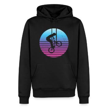 bmx jungen Radfahren bmx fahrrad bmx Damen - Männer Premium Bio Hoodie - Schwarz - Vorne - Nico (187cm)