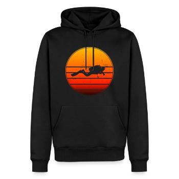 Men's Scuba Diver Scuba Diver Diver - Men’s Premium Organic Hoodie - black - Front - Nico (187cm)
