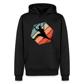 Wushu Kung Fu Kungfu Arts Martiaux Hommes Femmes - Sweat à capuche Premium bio Homme - noir - Devant - Nico (187cm)
