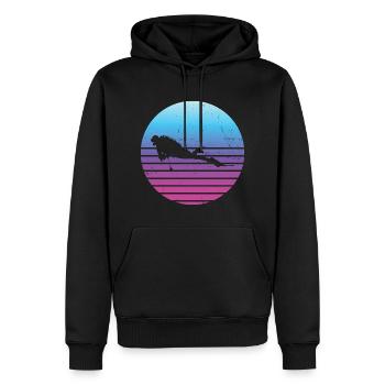 Plongeur Plongeur Libre Plongeur Hommes - Sweat à capuche Premium bio Homme - noir - Devant - Nico (187cm)