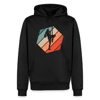 Thaïlande Boxe Femmes Thaiboxing Hommes Thai Box - Sweat à capuche Premium bio Homme - noir - Devant - Nico (187cm)