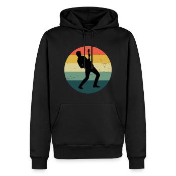 Guitare classique Guitare électrique Femmes - Sweat à capuche Premium bio Homme - noir - Devant - Nico (187cm)
