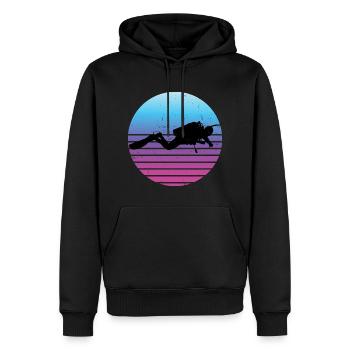 Scuba Diver Hommes Scuba Diver Femmes - Sweat à capuche Premium bio Homme - noir - Devant - Nico (187cm)