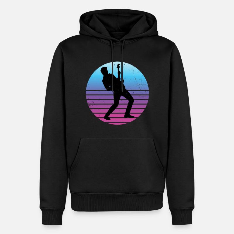 guitare électronique guitare classique guitariste - Sweat à capuche Premium bio Homme - noir