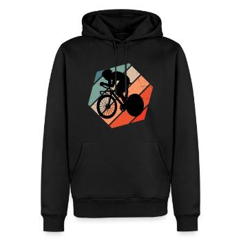 Road Bike Men's Road Bike Road Bike Road Cycling - Men’s Premium Organic Hoodie - black - Front - Nico (187cm)