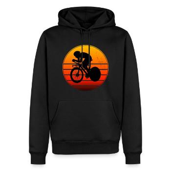 Road Cycling Road Cyclist Road Bike - Men’s Premium Organic Hoodie - black - Front - Nico (187cm)