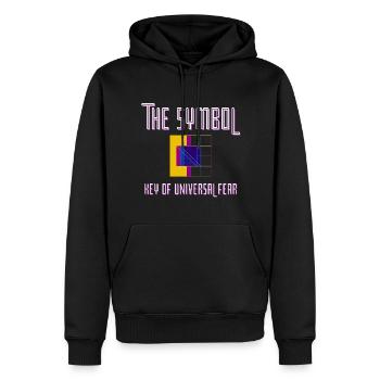 La clé symbolique de la peur universelle - Sweat à capuche Premium bio Homme - noir - Devant - Nico (187cm)