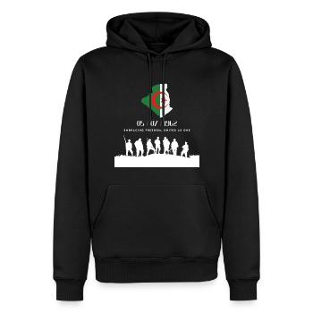 Algerien In Freiheit, vereint als Einheit 1962 - Männer Premium Bio Hoodie - Schwarz - Vorne - Nico (187cm)
