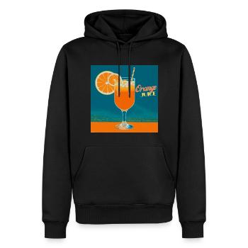 Orange Juice - Men’s Premium Organic Hoodie - black - Front - Nico (187cm)