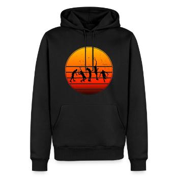 Herren Tennis spielen Tennisspielen Tennis - Männer Premium Bio Hoodie - Schwarz - Vorne - Nico (187cm)