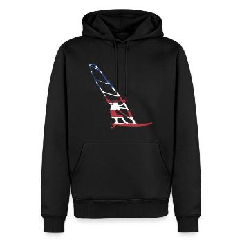 Sport Us Flag Planche à voile - Sweat à capuche Premium bio Homme - noir - Devant - Nico (187cm)