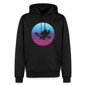 Diver Scuba Diver Diving Men's Scuba Diver - Men’s Premium Organic Hoodie - black - Front - Nico (187cm)