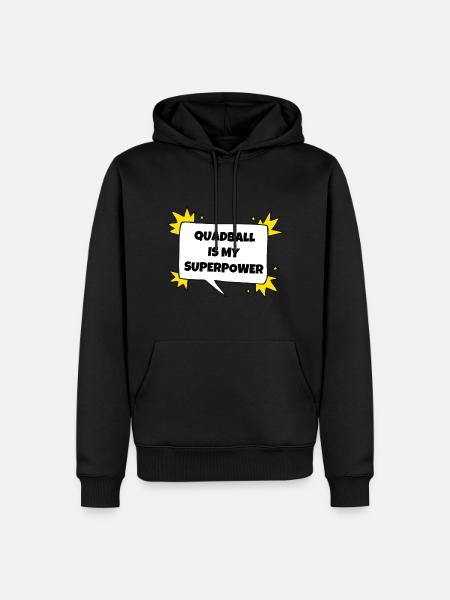 Quadball is my superpower. - Men’s Premium Organic Hoodie - black