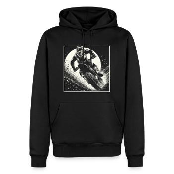 Manga Motocross Gift - Vintage Dirt Bike - Men’s Premium Organic Hoodie - black - Front - Nico (187cm)