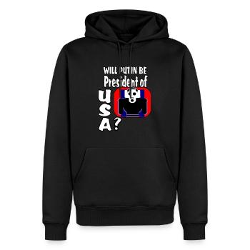 Élection États-Unis - Sweat à capuche Premium bio Homme - noir - Devant - Nico (187cm)