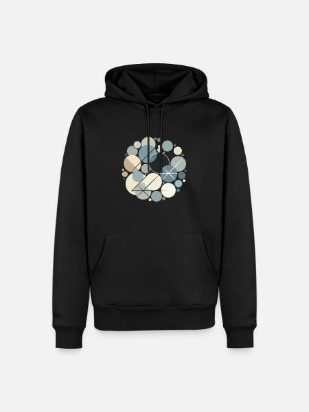 Serene Shapes design - Men’s Premium Organic Hoodie - black