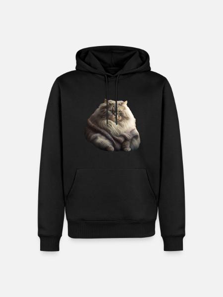 Mignon Cat Tricoté Pull - Sweat à capuche Premium bio Homme - noir