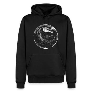 Snake - Men’s Premium Organic Hoodie - black - Front - Nico (187cm)