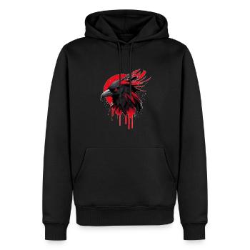Fantasievogel rot-schwarz - Männer Premium Bio Hoodie - Schwarz - Vorne - Nico (187cm)